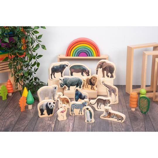 TickiT® Wild Animal Wooden Blocks Set